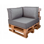 Paletové sedenie Golden Garden GG30/1 podsedák a vankúš 80cm x 80cm x 15cm Melange svetlá